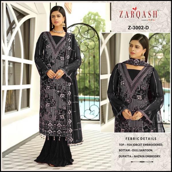 Zarqash Z 3002 Georgette Designer Heavy Pakistani Suit Collection